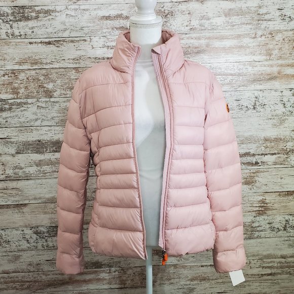 SAVE THE DUCK Blush Pink Giga Classic Puffer Coat - Picture 6 of 15